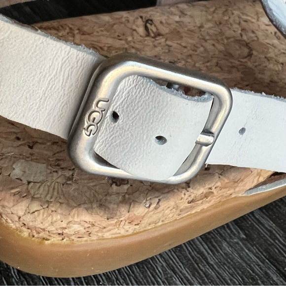 NWOT UGG Ayden White Perforated Leather Sling Back Sandals US5.5 EU36.5 - Picture 7 of 11